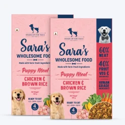 Sara's Wholesome Chicken & Brown Rice Puppy Food 100g