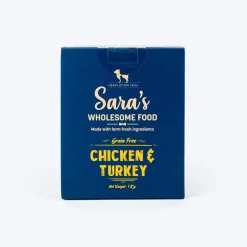 Sara's Wholesome Chicken & Turkey Dog Food Small Dogs 10x100g