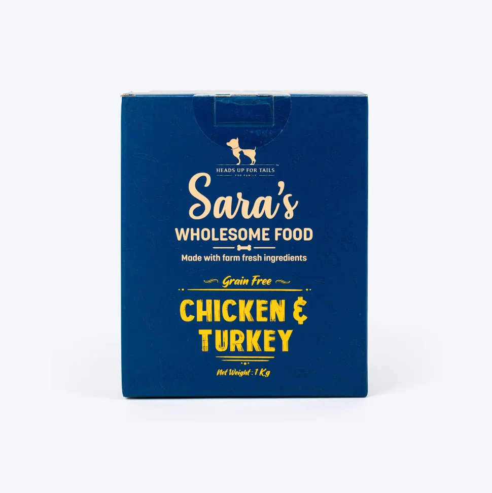 Sara's Wholesome Chicken & Turkey Dog Food Small Dogs 10x100g