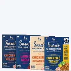 Sara's Wholesome Food Combo For Dogs - 4x300 gm