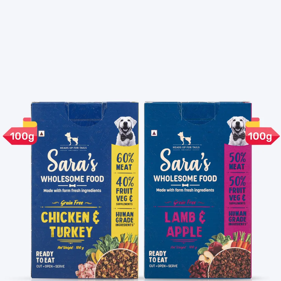 Sara's Wholesome Grain-Free Dog Food Combo - 2x100 gm