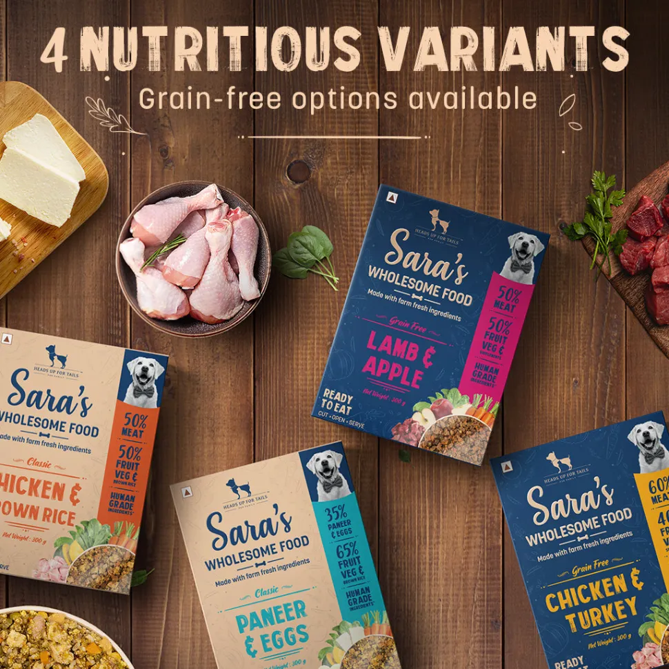 Sara's Wholesome Grain-Free Dog Food Combo - 2x300 gm