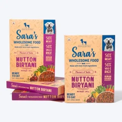Sara's Wholesome Mutton Biryani Wet Dog Food Human-Grade