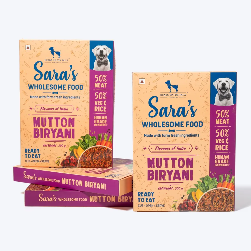 Sara's Wholesome Mutton Biryani Wet Dog Food Human-Grade