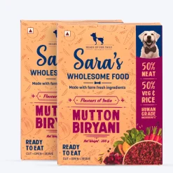 Sara's Wholesome Mutton Biryani Wet Dog Food Human-Grade