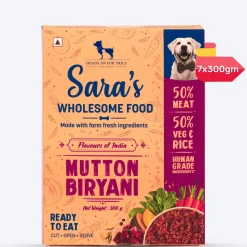 Sara's Wholesome Mutton Biryani Wet Dog Food Human-Grade