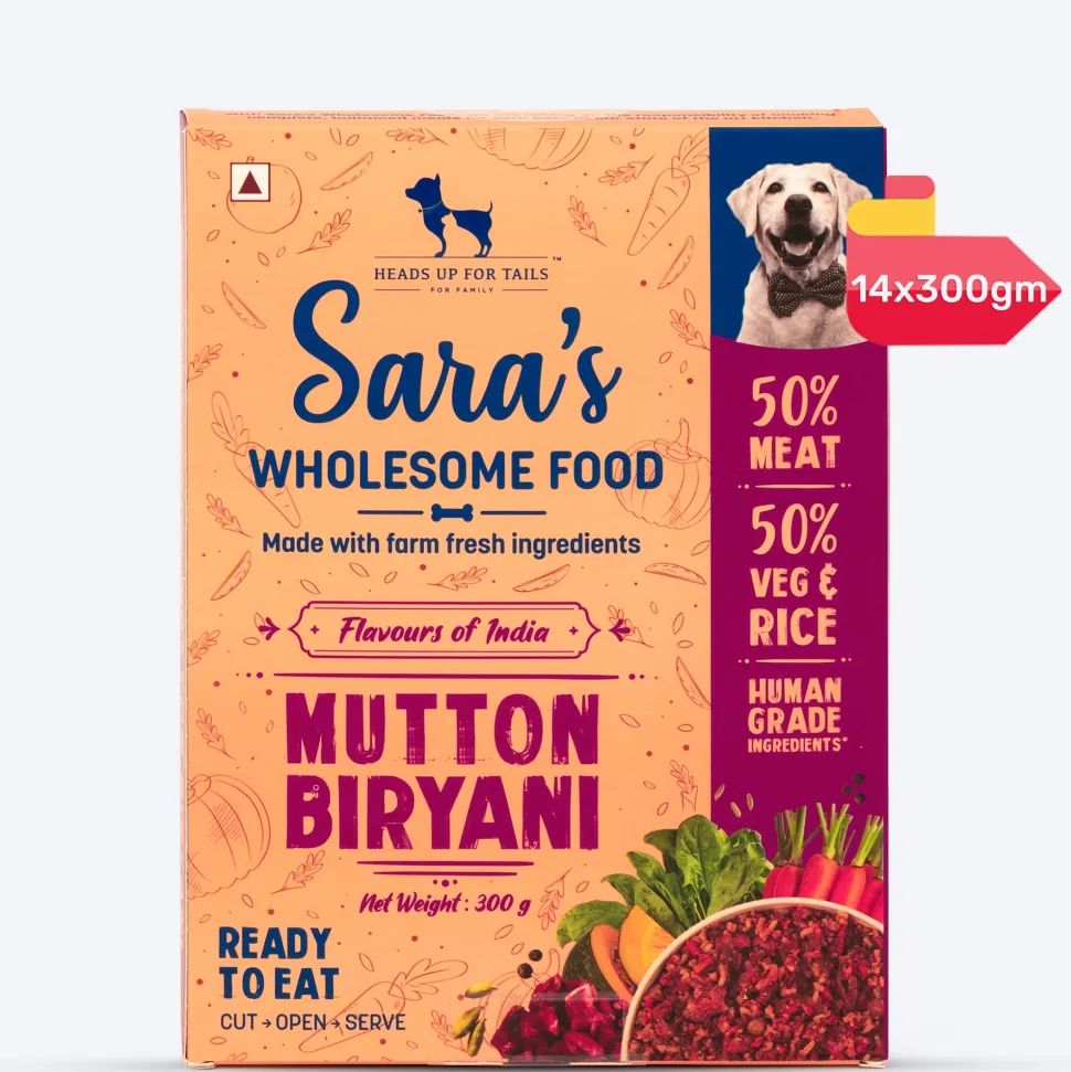 Sara's Wholesome Mutton Biryani Wet Dog Food Human-Grade