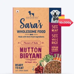 Sara's Wholesome Mutton Biryani Wet Dog Food Human-Grade