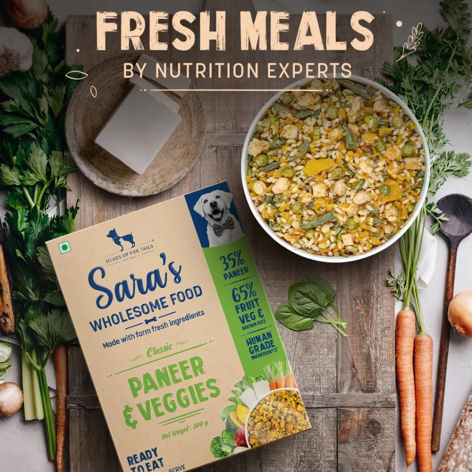Sara's Wholesome Paneer & Veggies Vegetarian Dog Food