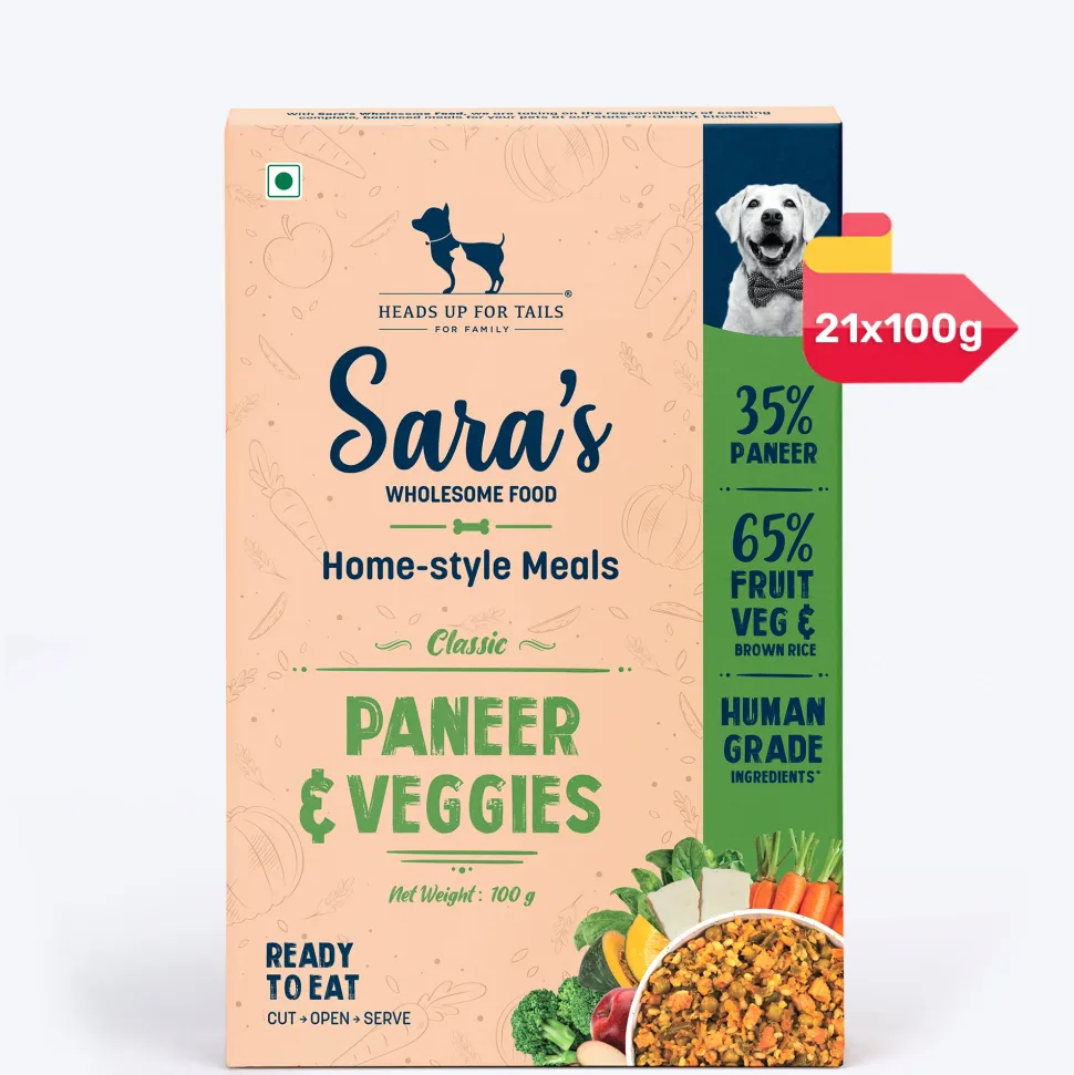 Sara's Wholesome Paneer & Veggies Vegetarian Dog Food
