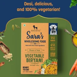 Sara's Wholesome Vegetable Biryani Wet Dog Food Vegetarian