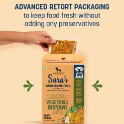 Sara's Wholesome Vegetable Biryani Wet Dog Food Vegetarian