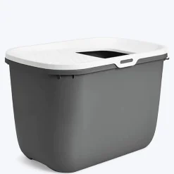 Savic Hop In Modern Cat Litter Tray - Anthracite - 23 x 15.3 x 15.5 inch