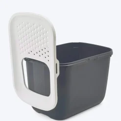 Savic Hop In Modern Cat Litter Tray - Anthracite - 23 x 15.3 x 15.5 inch