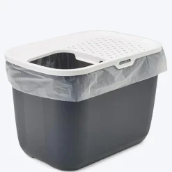 Savic Hop In Modern Cat Litter Tray - Anthracite - 23 x 15.3 x 15.5 inch