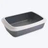 Savic Iriz Cat Litter Tray with Rim - Grey - 19.5 x 14.4 x 5.5 inch