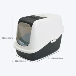 Savic Nestor Cat Toilet - Black - 22 x 15 x 15 inch