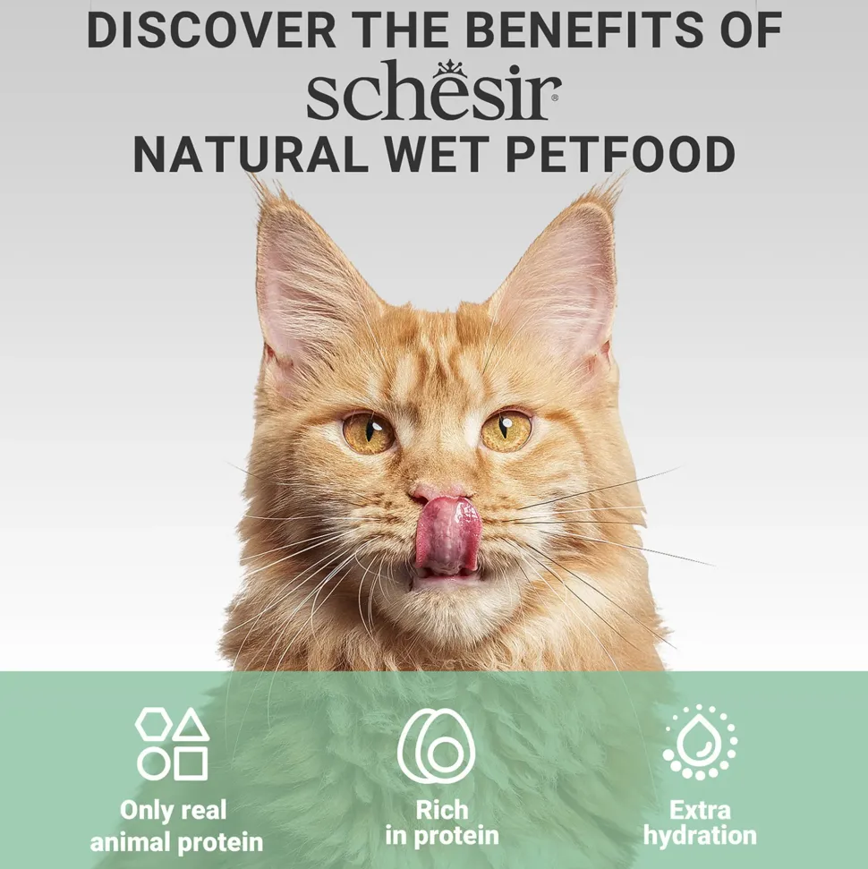 Schesir 52% Tuna in Jelly Wet Cat Food - (6 x 50 g)