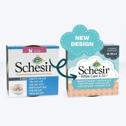 Schesir 51% Tuna with Aloe Wet Food For Kittens - 85 g