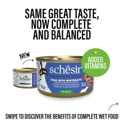Schesir 51% Tuna With Whitebaits Wet Cat Food - 85 g