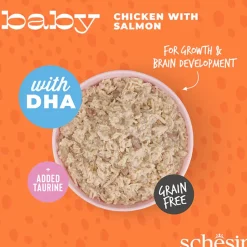 Schesir Baby Chicken With Salmon In Broth Wet Food For Kitten - 70 gm