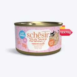 Schesir Baby Chicken With Salmon In Broth Wet Food For Kitten - 70 gm