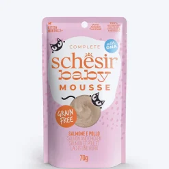 Schesir Baby Mousse Salmon & Chicken Wet Food For Kitten - 70 gm