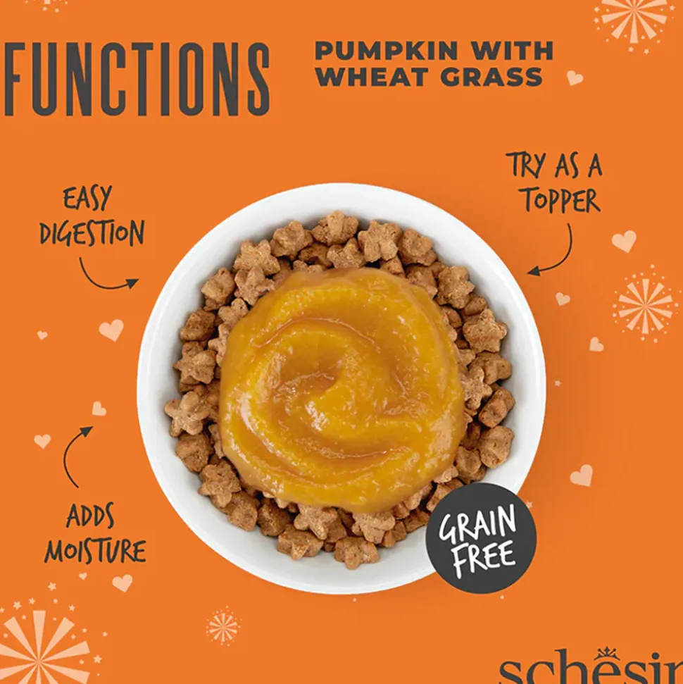 Schesir Function Digestive Topper Pumpkin With Wheat Grass Sensitive Wet Food For Adult Cat - 40 gm