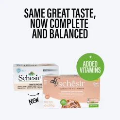 Schesir Tuna With Salmon and Rice Whole Meat Wet Cat Food - (6 X 50 g)