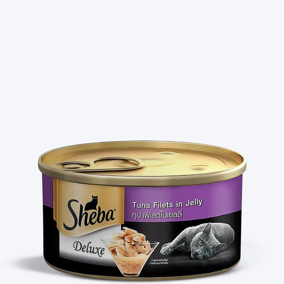 Sheba Deluxe Premium (1+ Years) Tuna Fillets in Jelly Adult Wet Cat Food - 85 g - Pack