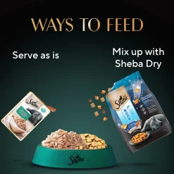 Sheba Fish With Dry Skipjack Flake Adult Cat Wet Food - 35 gm Packs