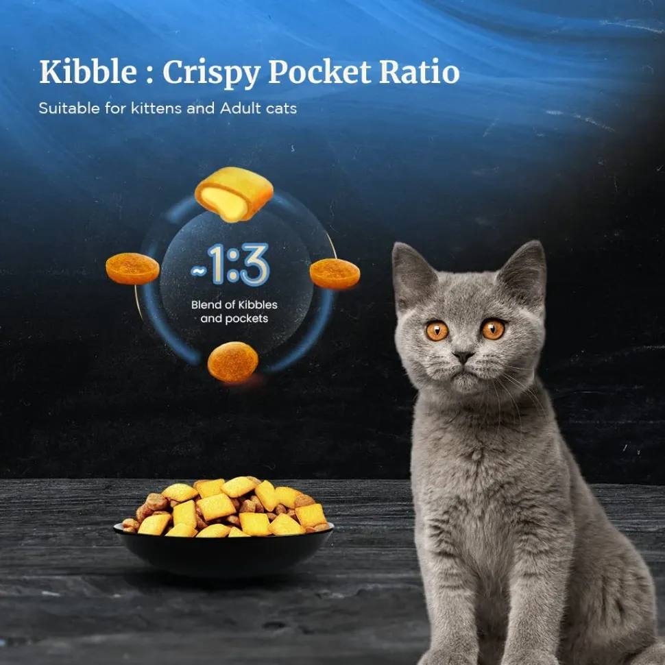 Sheba Kitten & Adult, Salmon Flavour Irresistible Dry Cat Food - 1.5 kg