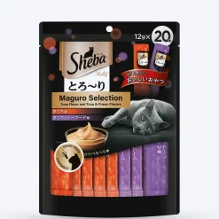 Sheba Melty Maguro Selection Tuna & Tuna & Prawn Flavors Cat Treats - 240 gm (20 x 12gm)