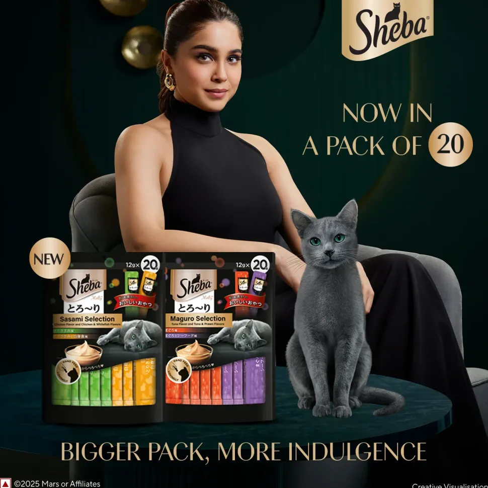 Sheba Melty Sasami Selection Chicken & Chicken & Whitefish Flavors Cat Treats - 240 gm (20 x 12gm)