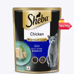 Sheba Rich Chicken Premium Loaf Adult Wet Cat Food - 70 gm Packs