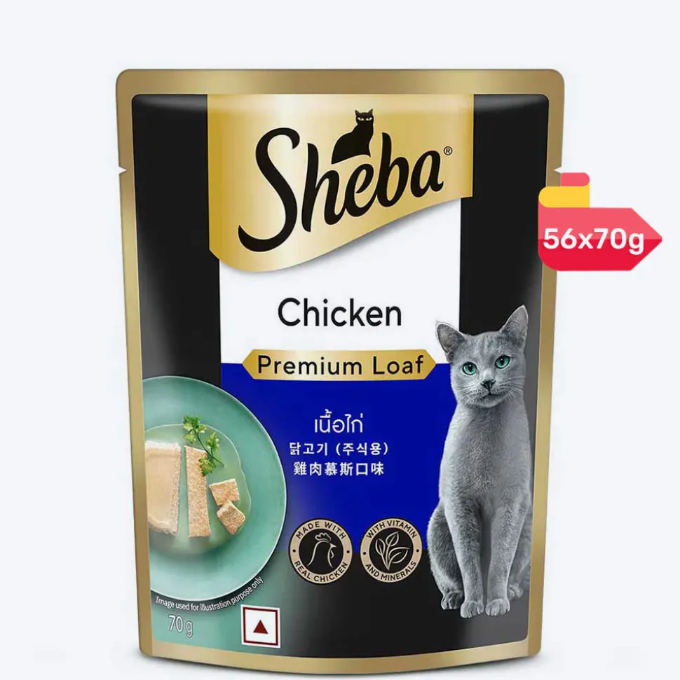 Sheba Rich Chicken Premium Loaf Adult Wet Cat Food - 70 gm Packs