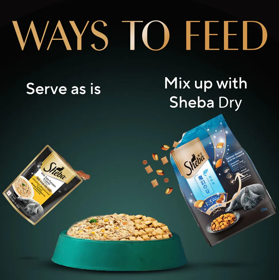 Sheba Rich Premium (1+ Years) Tuna Pumpkin & Carrot In Gravy Adult Wet Cat Food - (28 x 70gm)
