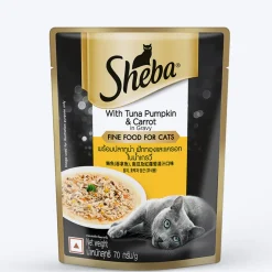 Sheba Rich Premium (1+ Years) Tuna Pumpkin & Carrot In Gravy Adult Wet Cat Food - (28 x 70gm)