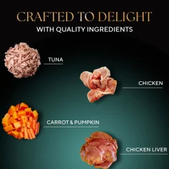 Sheba Rich Premium (1+ Years) Tuna Pumpkin & Carrot In Gravy Adult Wet Cat Food - (28 x 70gm)