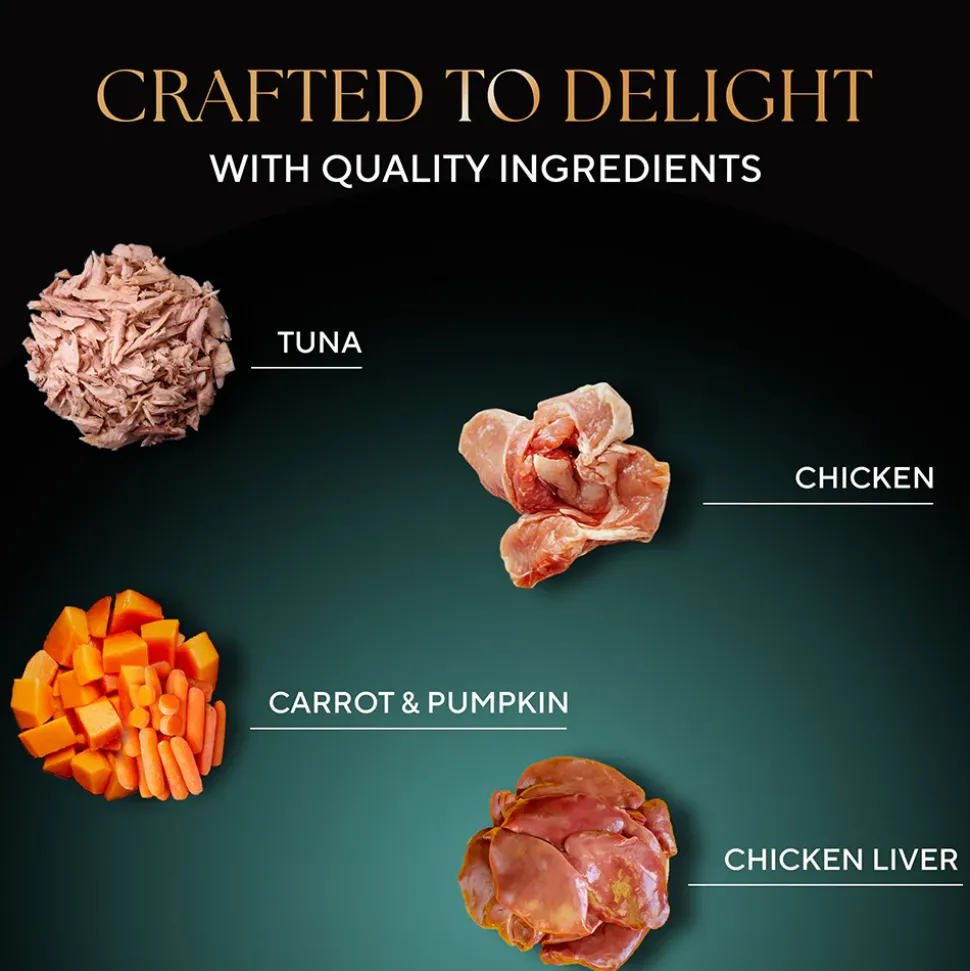 Sheba Rich Premium (1+ Years) Tuna Pumpkin & Carrot In Gravy Adult Wet Cat Food - (28 x 70gm)