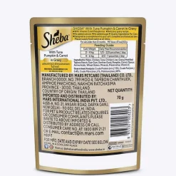 Sheba Rich Premium (1+ Years) Tuna Pumpkin & Carrot In Gravy Adult Wet Cat Food - 70 gm Packs
