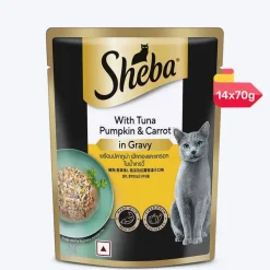Sheba Rich Premium (1+ Years) Tuna Pumpkin & Carrot In Gravy Adult Wet Cat Food - 70 gm Packs