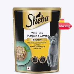Sheba Rich Premium (1+ Years) Tuna Pumpkin & Carrot In Gravy Adult Wet Cat Food - 70 gm Packs