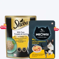 Sheba Rich Premium (1+ Years) Tuna Pumpkin & Carrot In Gravy Adult Wet Cat Food - 70 gm Packs