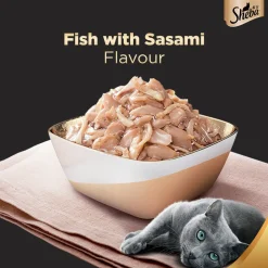 Sheba Rich Premium Adult (1+ Years) Fish with Sasami Flavour Wet Cat Food - (12 x 35gm)
