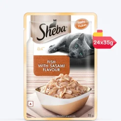 Sheba Rich Premium Adult (1+ Years) Fish with Sasami Flavour Wet Cat Food - 35 gm Packs