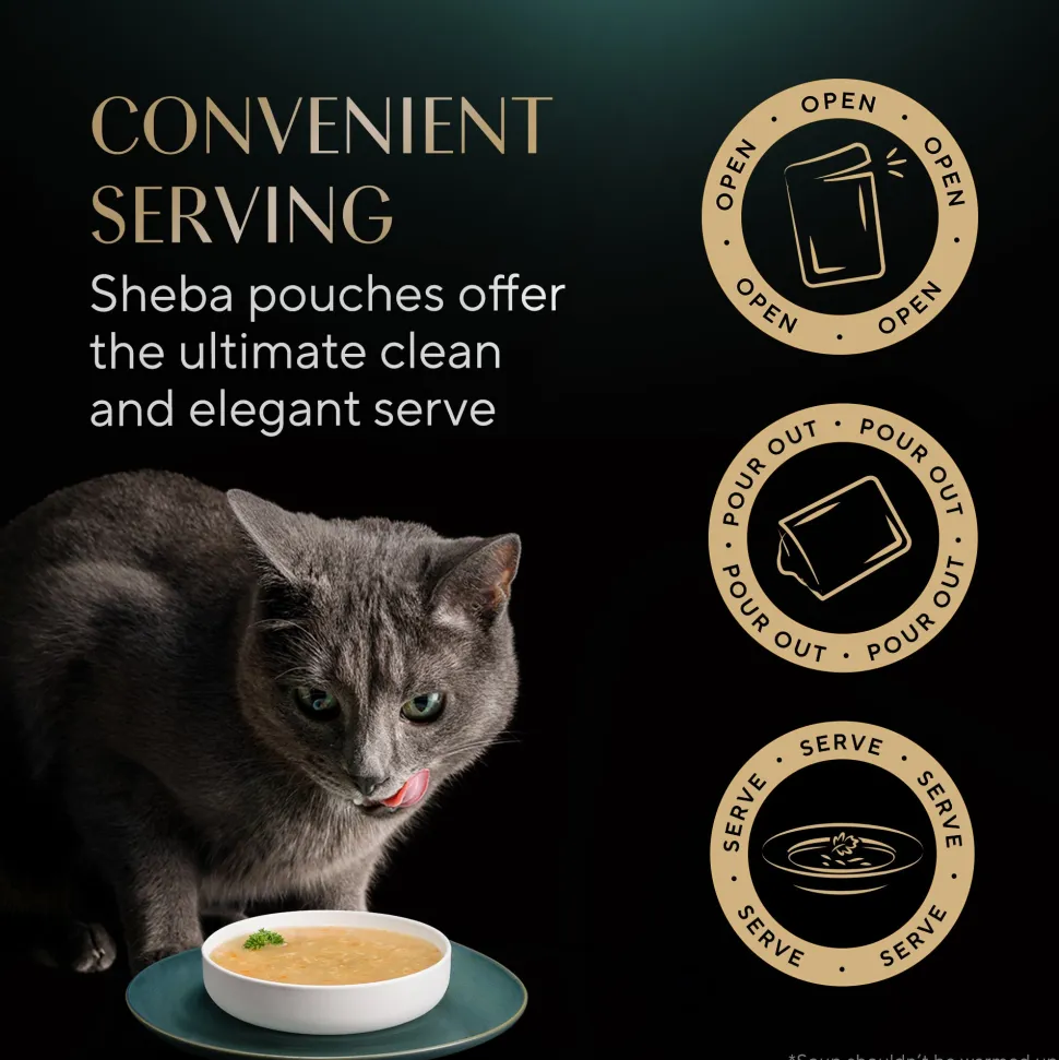 Sheba Soup With Chicken Wet Food For Cat - 40 gm x 4 pcs