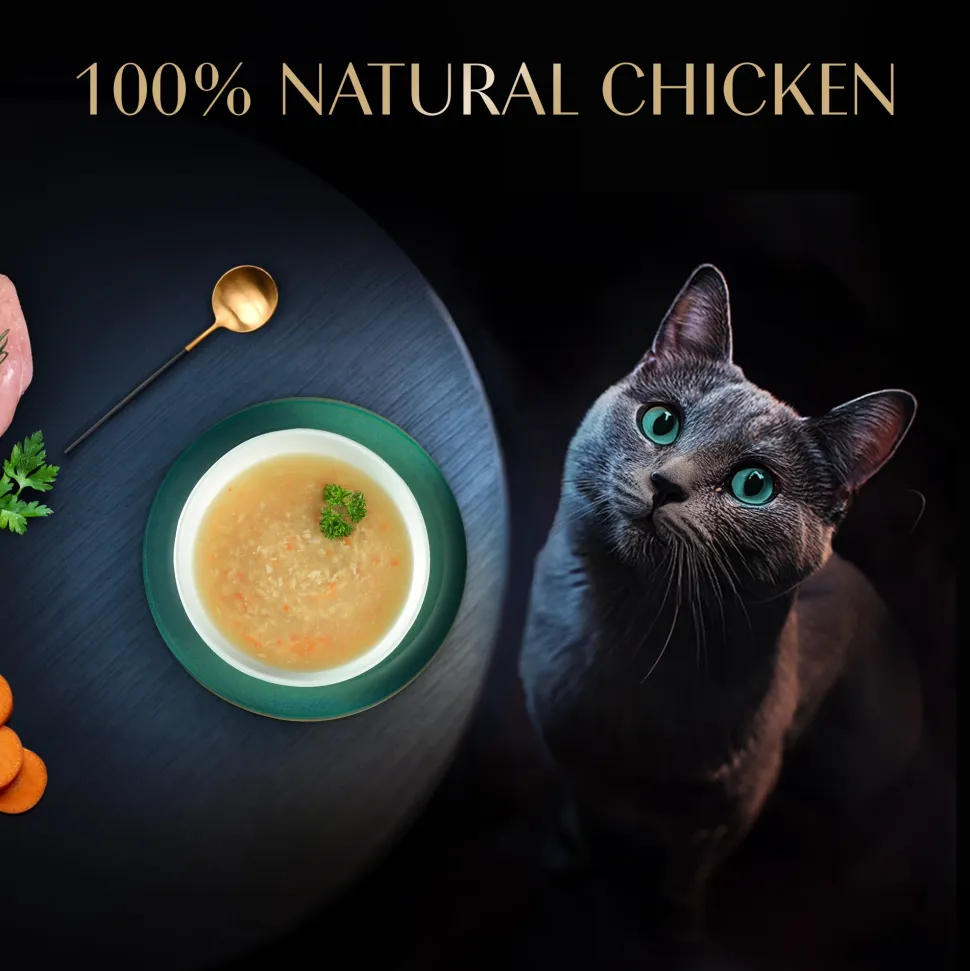 Sheba Soup With Chicken Wet Food For Cat - 40 gm x 4 pcs