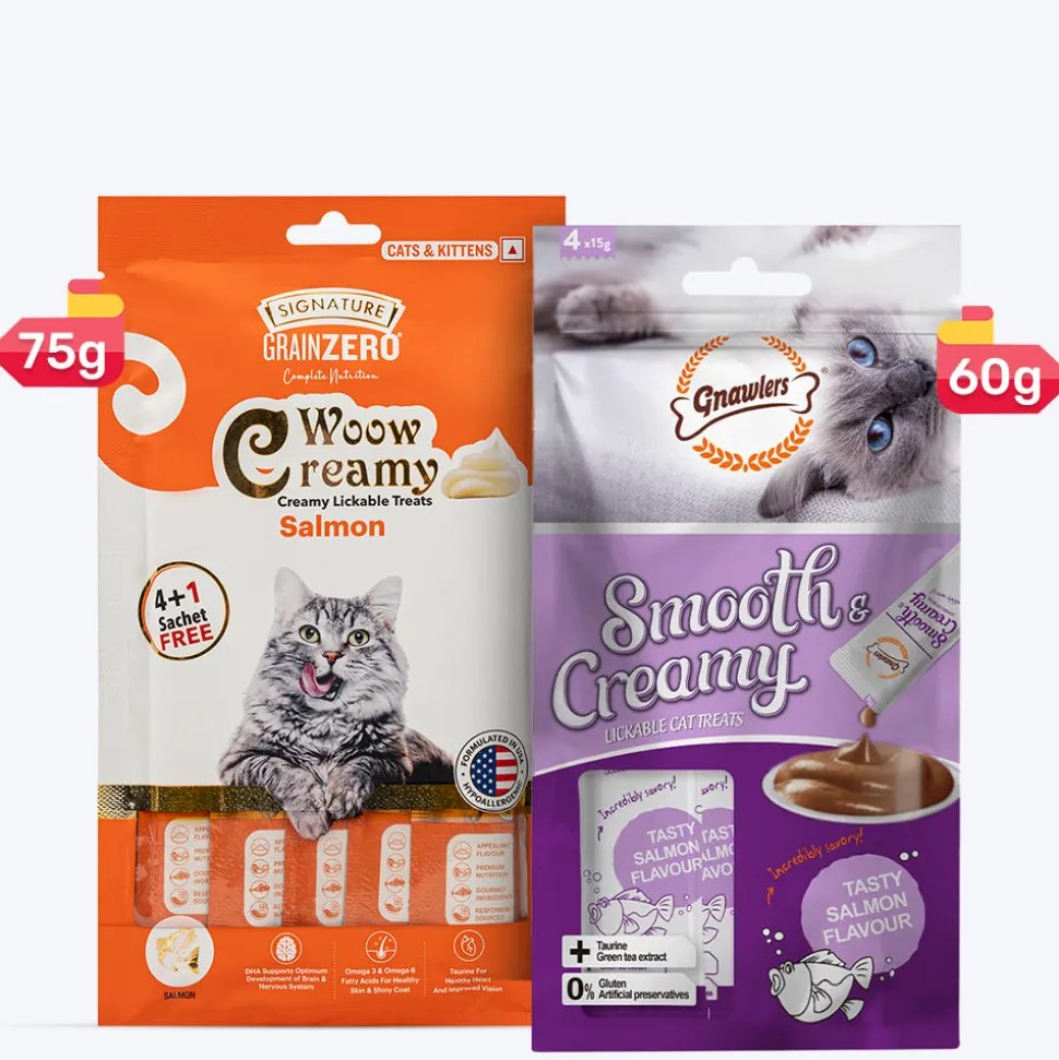 Signature & Gnawlers Salmon Special Treat Combo For Cat