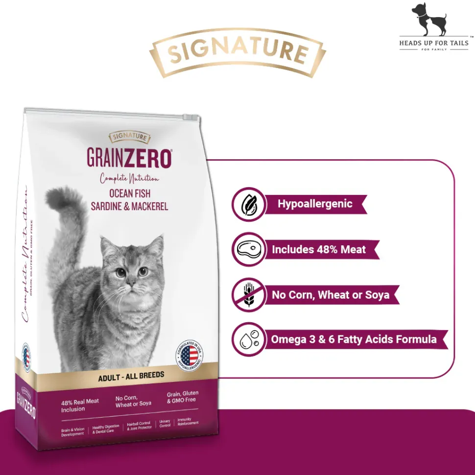 Signature Grain Zero Adult Dry Cat Food (All Breed Formula)